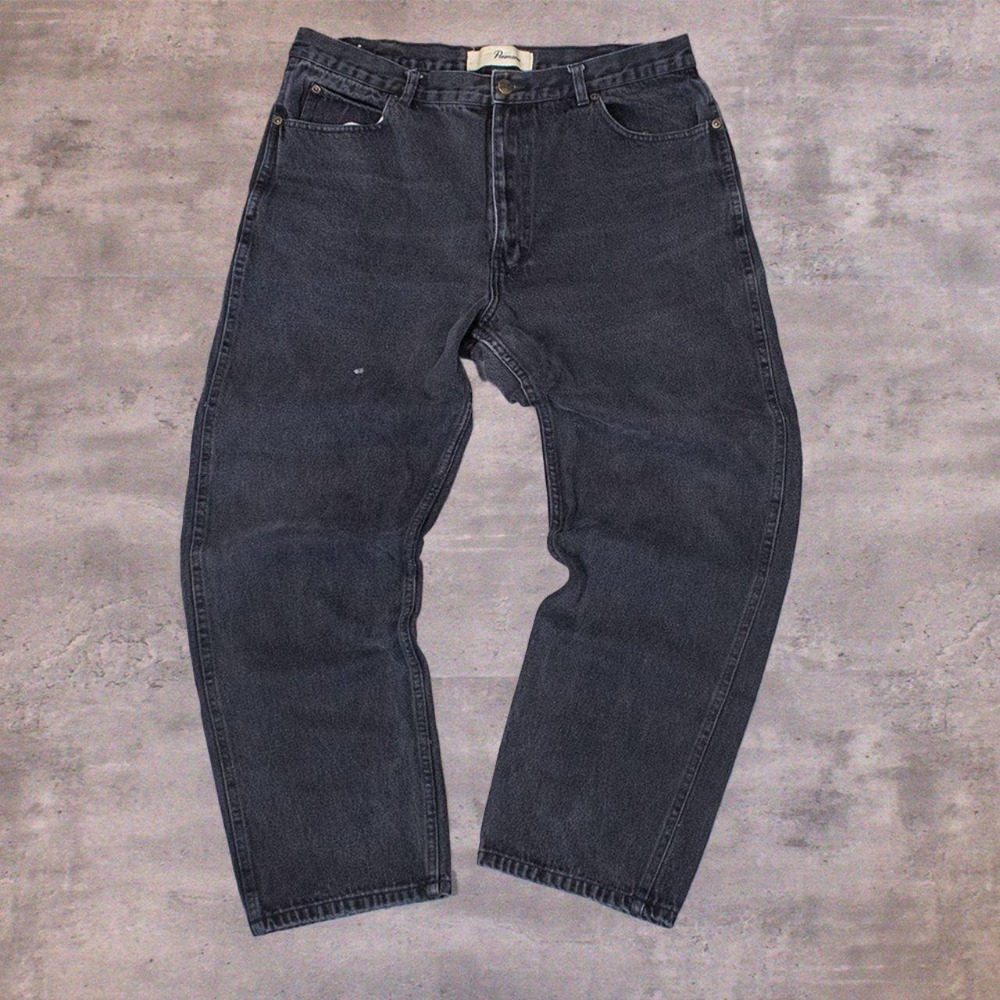 Vintage VTG 1990's Penmans Baggy Relax Fit Slim Black Denim Jeans Pant's - Picture 2 of 7